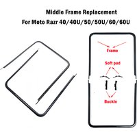 Novecel For Motorola Moto Razr 40 50 60 Ultra 40U 60U Front Screen Stand Middle Bezel Frame LCD Display Bracket Hoder Repair