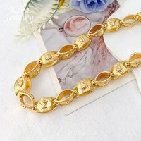 24inch Original Design Jewelry Set for Man Hip Hop Necklace Bracelet Gold Plated Fashion Jewellery for Party Daily Wear Gifts