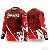 Summer YAMAHA New Men Women Motorcycle Riding Suit Loose Breathable Quick Drying Off-Road Racing Suit Long Sleeved Sports Tee