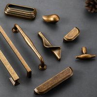 Antique Brass Cabinet Pulls American Style Kitchen Furniture Handle Vintage Creative Wardrobe Drawer Door Knob Small Single Hole