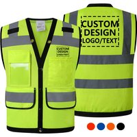 Workwear Vest With Customize Logo For Men Hi Vis Vest Jacket Workwear Custom With Logo And Text