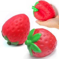 Jumbo Strawberry Squishy Squeeze Fidget Toys Strawberry Slow Rebound Fidget Toy Adult Sensory Antistress Stretch Squishy Toys