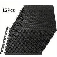 12 PcsExercise Mats Puzzle Foam Mats Gym Flooring Mat EVA Interlocking Flooring for Home Gym Equipment Workouts Massage Foot Mat