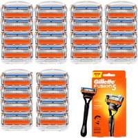 Gillette Fusion 5 Razor Set 1 Handle 25 Cartridges 5 Ultra-Thin Blades Lubrication Strip Back Trimmer