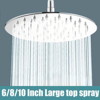 10/8/6 Inch High Quality Stainless Steel Ultra-Thin Waterfall Shower Heads Rainfall Shower Head Rain Square Round