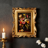 Modern Retro Resin Wall-Mounted Photo Frame Home Decor Accent Wall Art Display with Random Photo Print