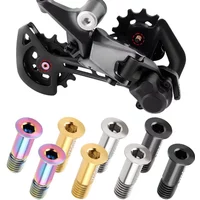 2PCS M5 Titanium Bike Rear Derailleur Pulley Screws MTB Road Bicycle Jockey Wheel Tension Fix Bolts