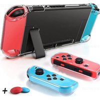 3 in 1 TPU Transparent Case Protective Cover for Nintendo Switch 1 Protector Shell Split Skin Thumb Grips for Switch Accessories