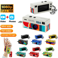 Kaysunlink Mini Camera 0.96 Inch Keychain Camera Retro Support Memory Card 1080P Mini Digital Camera Video Recorder with Flash