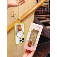 Miffy Licensed Phone Lanyard Cute Rabbit Wrist Strap Keychain Pendant Charm For Cell Phone Bag Purse Decoration Accessory