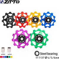 ZTTO MTB Bicycle Rear Derailleur Jockey Wheel 11T 13T Steel Bearing Pulley AL7075 CNC Road Bike Guide Roller Idler 4mm 5mm 6mm