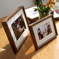 Walnut Wood Picture Frame American Joinery Photo Frame, Solid Wood Desktop Display Frame Durable Display Home Decor