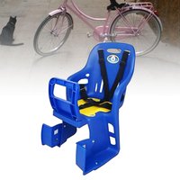 Children Bicycle Rear Seat with Pedals Comfortable Plastic Bike Chair Safety Carrier for Electric and Road Bikes