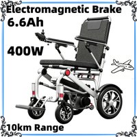 Smart Auto-Folding Electric Wheelchair, Compact Lightweight Power Mobility Chair for Elderly Disabled