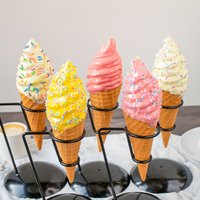 Lifelike Simulated Ice Cream Model Does Not Include The Bracket PU Material Ice Cream Shop Display Props Artificial Desserts