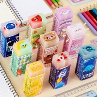 15-Piece Set of Randomly Assorted Cartoon Fruit-Shaped Erasers, Jelly Erasers, Student-Specific Erasers, Dust-Free Erasers, Kindergarten Prizes