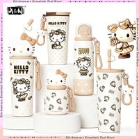 X&W Hello Kitty Insulated Water Bottle 316 Stainless Steel Vacuum Insulated Mug Portable Leakproof Thermal Cup for Friends