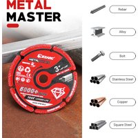 EZARC 3''(76mm) Diamond Discs Angle Grinder Cutting Wheel for Metal, Cut Off Wheel with 5000+ Cuts on Rebar, Steel, Iron, INOX