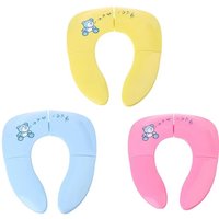 Zusammenklappbares tragbares Baby-Töpfchen aus Polyresin, Toilettensitz-Ringabdeckung für Reisen, weiches Toilettentraining, rutschfestes Tierkissen f