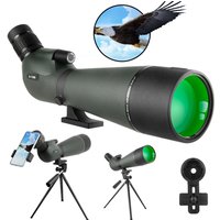 25-75x80 Spotter Scope With Tripod Phone Adapter Waterproof Fogproof Spotting Scope For Bird Watching Target Shooting Wildlife