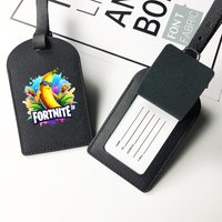 Game Fortnites Luggage Tag PU Leather Business Suitcase Tags Name ID Address Boarding Case Label Tags Flight Travel Accessories