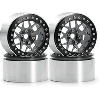 2.2 RC Beadlock Wheels Rims 12mm Hex 1/10 Aluminum Alloy Mud Slingers Hubs For 1:10 Rock Crawler Car Axial SCX10 90046 Tamiya
