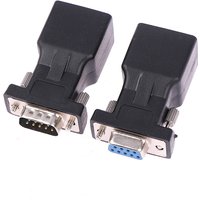 1pcs DB9 RS232 Male/Female To RJ45 Female Adapter COM Port to LAN Ethernet Port Converter