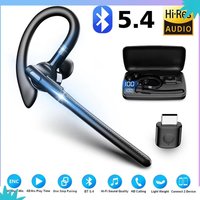 ABZW Dual Mic ENC Noise Cancelling Wireless Bluetooth 5.4 Headset Single Driving Headphone Handsfree Business Earphones