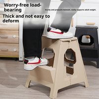 Folding Ladder Step Stool Portable 2 Step Thickened Foldable Plastic Stool Home Kitchen Camping Durable Non Slip Furniture