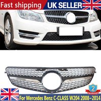 Front Bumper Grille Hood Grill For Mercedes Benz C-Class W204 S204 C204 C43 C180 C200 2008~2014 AMG Diamond Star Style Grille