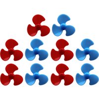 10 Pcs Micro DC Motor 2mm shaft propeller with 3 Vanes 50mm 30mm Fan Shape for Fan Leaves Ship Model RC Boat DIY Airplane Scienc