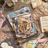 100sheets Memories of the Past 2.0 Retro Label Material Paper DIY Handmade Collage Scrapbook Aesthetics Journal Supplies
