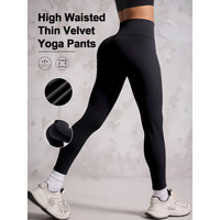 Women's Sports Pants High Waist Booty Lifting Tummy Control Fitness Tights Solid Color Design For Cycling Fitness Yoga Running
