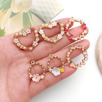 6/12pcs Enamel Openwork Charm Set – DIY Craft Kit for Earrings, Bracelets, Necklaces & Bag Accessories