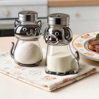 Cute Animal Salt Shaker with Lid Seasoning Container Dispenser for Home Kitchen Table Barbecue RV Camper Restaurant