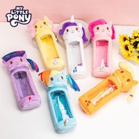 Cute My Little Pony Pencil Case Transparent Window Pen Pouch Kawaii Stationery Bag for Girls School Supplies Storage Bags Gifts