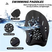 1 Pair Swimming Training Hands Flippers, With Adjustable Silicone Straps