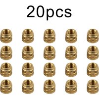 20pcs Brass Nuts 1/4-20 Thread Heat Set Inserts For Most Camera Tripods For Plastic 3D Printing Brass Metal Home Improvement image 3