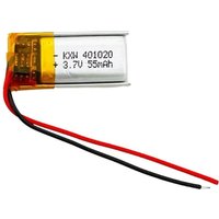 Mini 401020 3.7V 55mAh Rechargeable Li-Polymer Battery | For Watches Bluetooth Headphones Beauty Devices Small Electronics