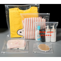 50pcs Square Transparent Zipper Bags Clothing Packaging Bags Clothes Packing Bags Support Custom Logo