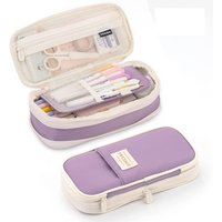 Kawaii Pencil Case Large Capacity Pen Bag Double Layer for Students Pouch Holder Box Office Stationery Back to School Supplies