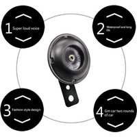 AliExpress NONE Waterproof Electric Motorcycle Horn Kit 12V 48V 60V round Speaker Loud Sound Suitable for Bicycle Scooter - 105dB