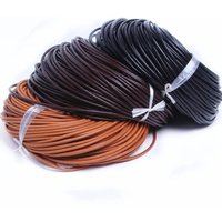 35yards/Lot Genuine Leather Cord 1-8mm Black Natural Brown for Necklace Craft Jewelry Making Diy Art Accessory Durable Soft