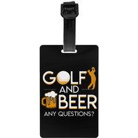 Custom Golf And Beer Luggage Tag Privacy Protection Baggage Tags Travel Bag Labels Suitcase