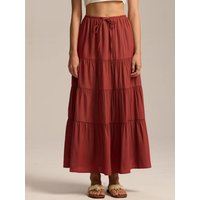 New Elegant High Waist Lace-up Large Hem Women's Skirts 2026 Spring Summer A-line Causal Patchwork Long Skirt