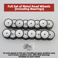 1/16 Scale RC Tank Spare Parts Compatible with Heng Long 3818 1/16 Tiger I Tank Model (Metal Road Sprocket Idler Wheels Track )