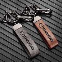 Car Key Rings Luxury Leather Keychain Pendant Accessories For Mazda 6 2 3 CX50 CX60 BT-50 CX5 CX30 MX-5 CX3 CX8 Atenza CX80 CX70
