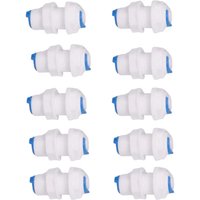 10pcs Fit Tube 1/4" 3/8" Equal Reducer Bulkhead Middle Thread 3/8" 1/2" BSP RO Water Fitting Reverse Osmosis Dispenser