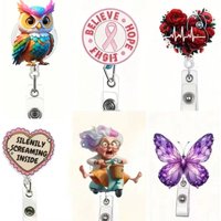 1pc elegant Retractable Badge Reel with Metal Clip -for Nurses, Office Workers & Students, School Office Essentials