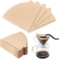 100PCS Coffee Filter Paper V-Shaped Wood Pulp Drip Paper Cone Coffee Strainer Bag Espresso Tea Infuser Accessories